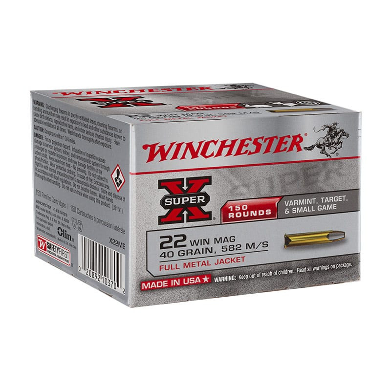 Munitions WINCHESTER Super-X 22WM FMJ