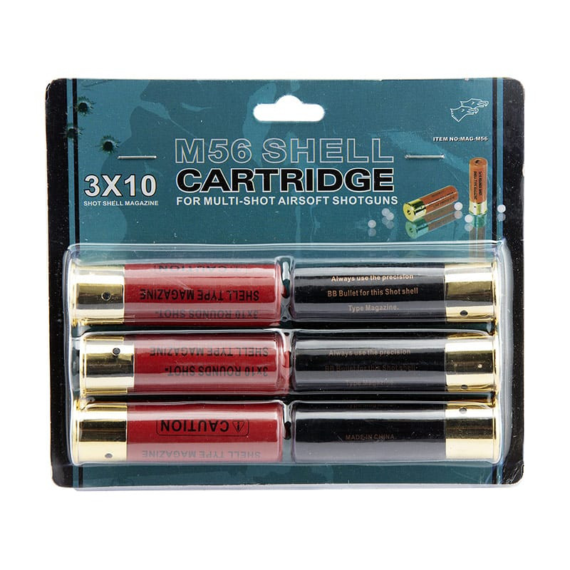 Pack de 6 Cartouches 30 Billes BO MANUFACTURE Pour Fusil A Pompe STF12