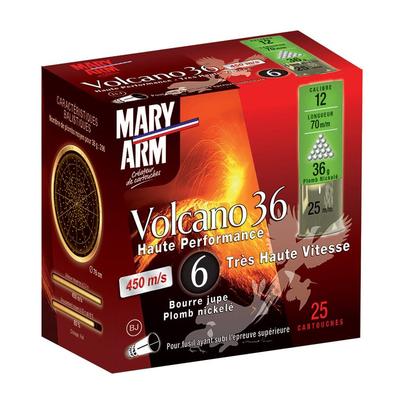 Cartouches MARY ARM Volcano 36 - BJ - Cal.12