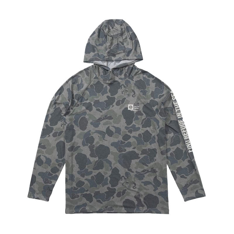 Sunshirt à capuche SALTY CREW Mariner Sand Camo