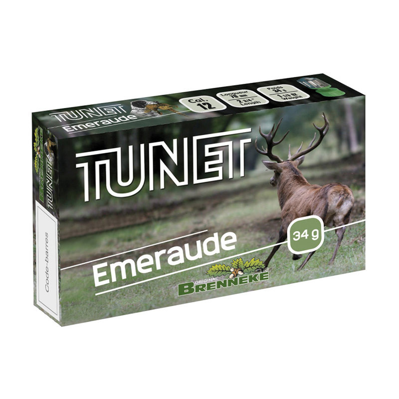 Cartouches TUNET Brenneke Emeraude - Cal.12
