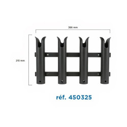 Porte-cannes 4 cannes fixe...