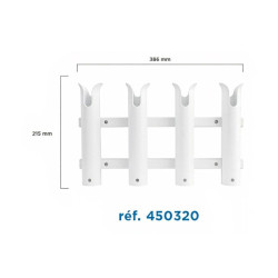 Porte-cannes 4 cannes fixe SEANOX