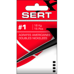 Agrafe américaine SERT DouBLe Nickelée