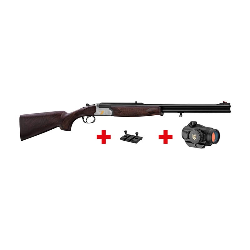 Pack Carabine Express Superposée RENATO BALDI Premier Acier + Point Rouge