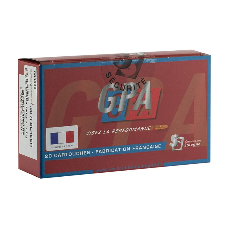 Cartouches à percussion centrale GPA Cal.30R Blaser