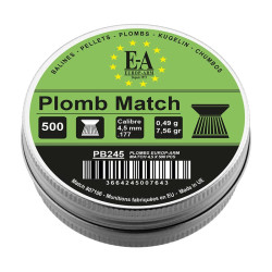 Plombs Match EUROPARM A Tete Plate Cal. 4,5 Mm