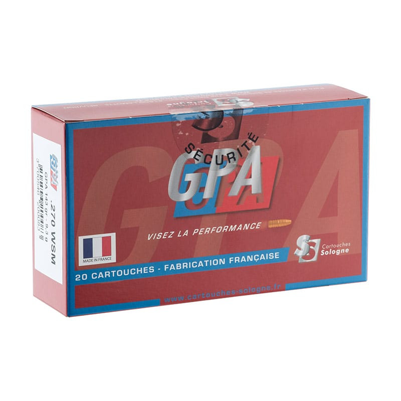 Cartouches à percussion centrale GPA Cal.270 Wsm Type