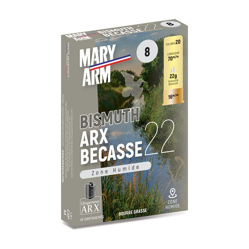 Cartouches MARY ARM Bécasse Bismuth - ARX - Cal.20