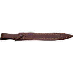 Dague - Lame 330Mm - Manche Bois De Cerf - Etui Cuir