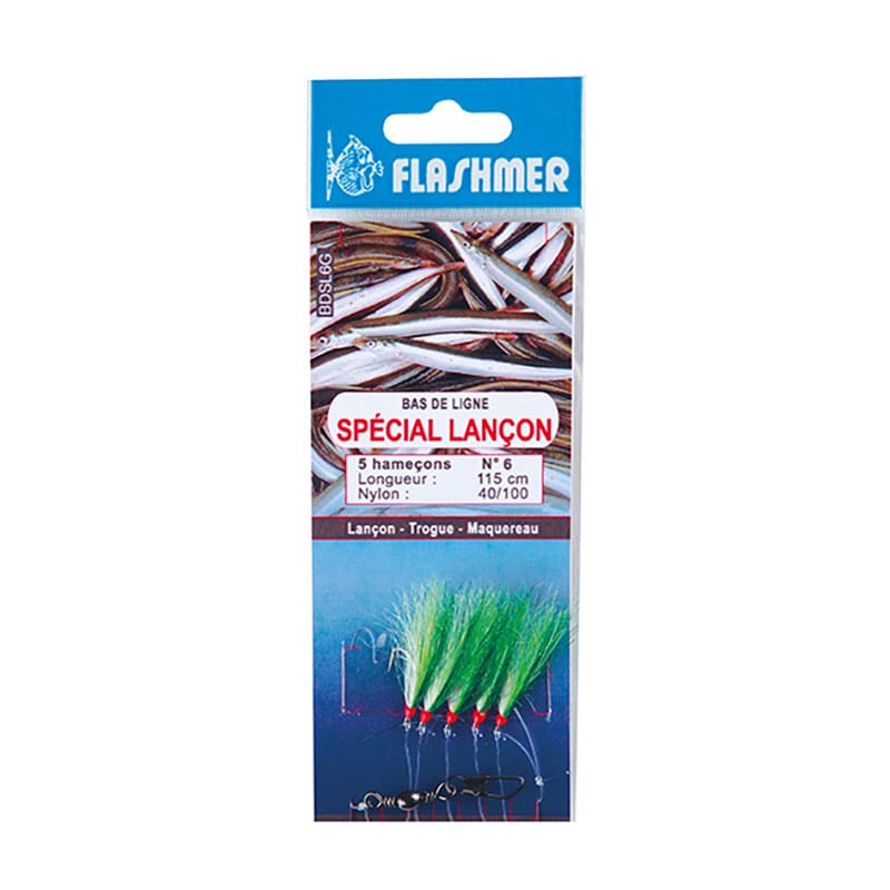 Bas de ligne FLASHMER Spécial lançon - 5 ham.