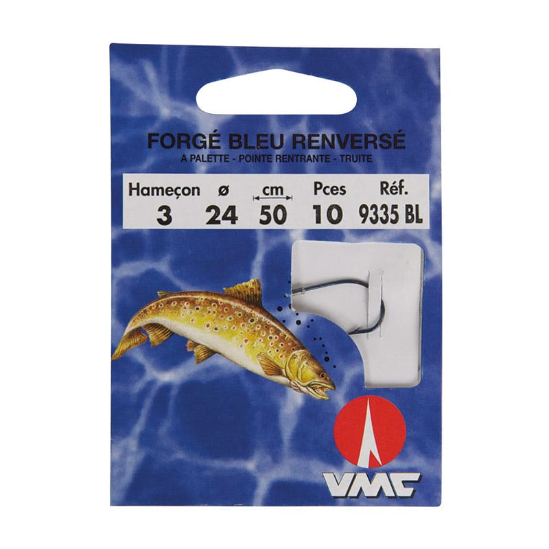 Hameçon forgé RAGOT bleu renversé - Spécial Truite