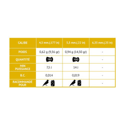 Plombs GAMO Rocket Tete Acier Cal.4,5mm