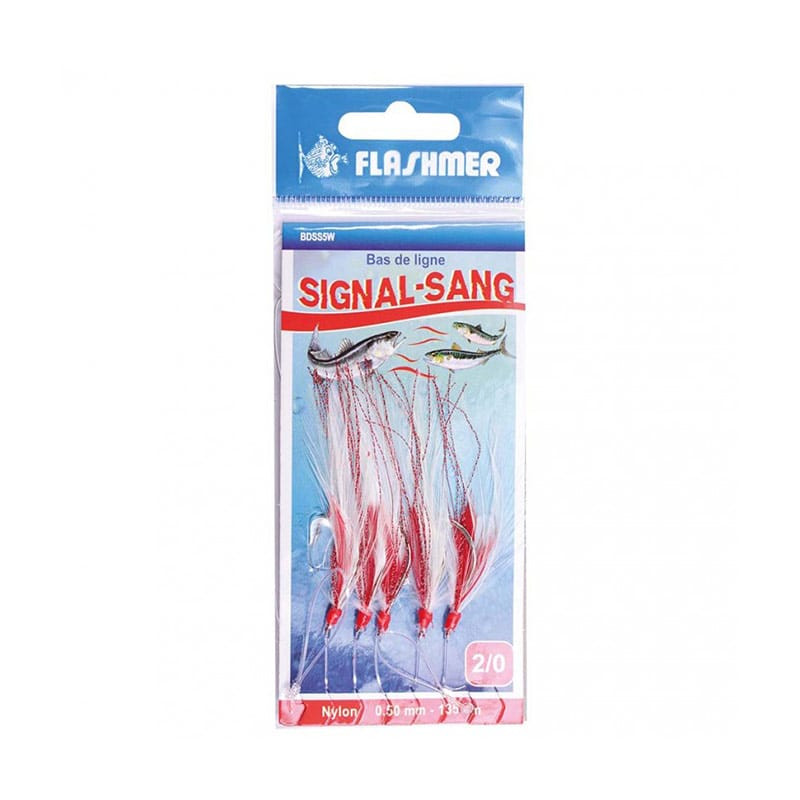 Bas de ligne FLASHMER Signal sang - 5 ham.