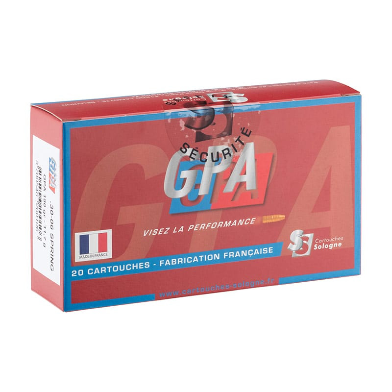 Cartouches à percussion centrale GPA Cal.30-06 Springfield Win à balle