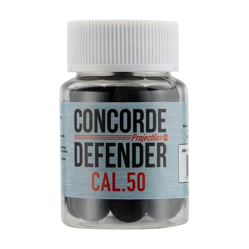 Billes de défense caoutchouc CONCORDE DEFENDER Cal.50