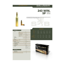 Cartouches SELLIER & BELLOT Cal.243Win Sp 6,5G
