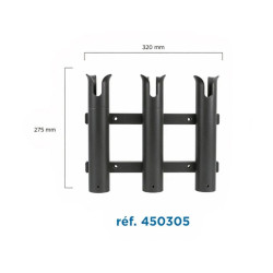 Porte-cannes 3 cannes fixe...