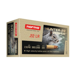 Munitions NORMA Plomb Hunter Power Hp Cal.22LR
